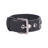 Fallen 'Rivet Logo' Cuff Bracelet - Black/Silver