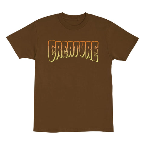 Creature 'Heavyweight Outline Logo' Tee - Brown