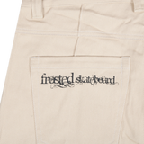 Frosted Baggy Chino Pants - Beige
