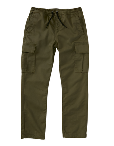 Volcom 'March' EW Cargo Pants (Boys) - Military Green