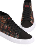 DC Shoes x Slayer 'Manual High' Shoes - Black/White Print