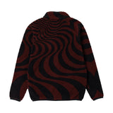 Spitfire 'Classic 87 Swirl' Fleece Jacket - Black/Dark Red