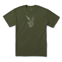 Color Bars X Playboy 'Black Widow' Tee - Military Green