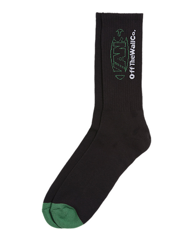Vans 'Major Type Crew' Socks - Black/Fairway Green