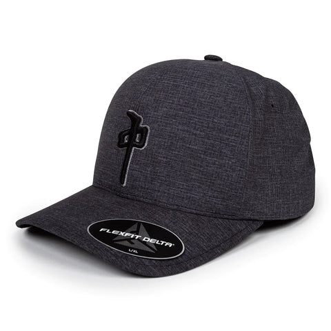 Red Dragon 'Flexfit Delta' Cap - Heather Grey/Black/Grey
