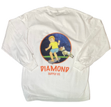 Diamond Supply Co. 'Bite' L/S Tee - White