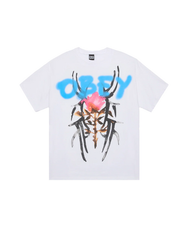 Obey 'Rose Tribal' Oversize Tee - White