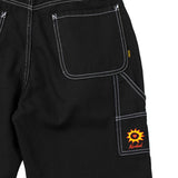 Krooked 'Sun Heart' Carpenter Pants - Black