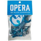 Opera Allen Hardware - Blue/Silver (7/8")