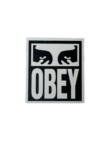 Obey 'Icon Eyes Script' Sticker - Black