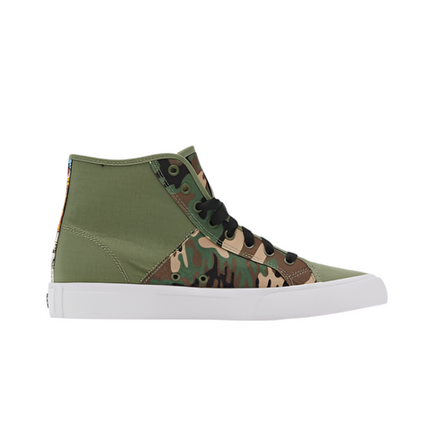DC Shoes x Jean-Michel Basquiat 'Manual HI' Shoes - Black/Military Green