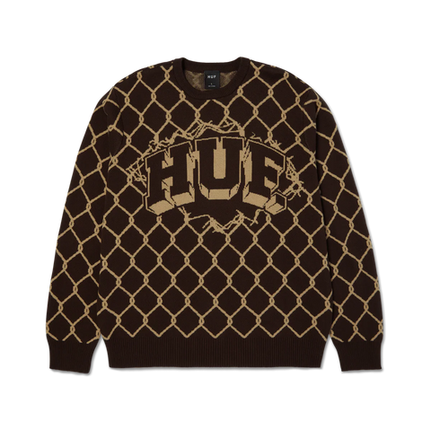HUF 'Breakthrough' Crewneck Sweater - Bison