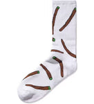 40’s & Shorties 'Blunt' Crew Socks - White
