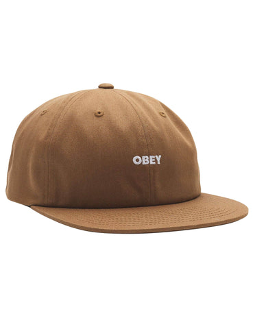 Obey 'Bold Twill' 6-Panel Strapback Cap - Brown Sugar