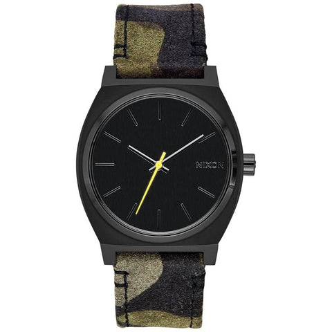 Nixon 'Time Teller' Watch - Black / Camo / Volt