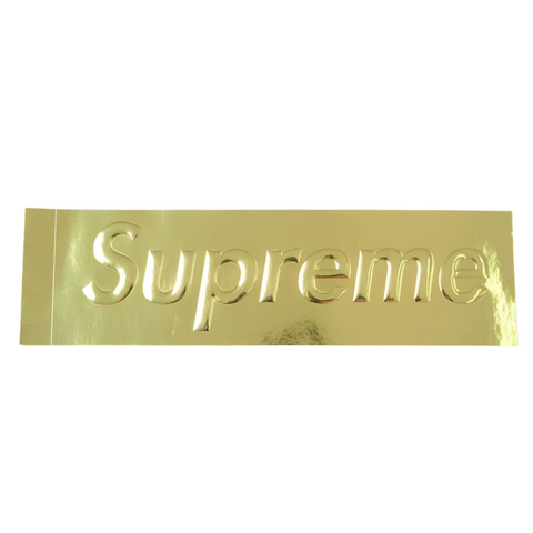 Supreme 'Embossed Box Logo' Sticker - Metallic Gold