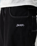 Jacker 'Classic' Denim Baggy Shorts - Black