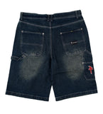 Red Dragon 'Mechanizer' Baggy Jean Shorts - Yellow Tint