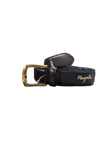Magenta 'PWS' Belt - Black