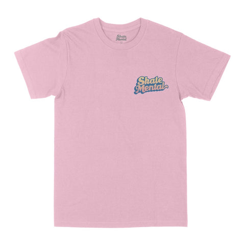Skate Mental 'Gradient Script' Tee - Pink