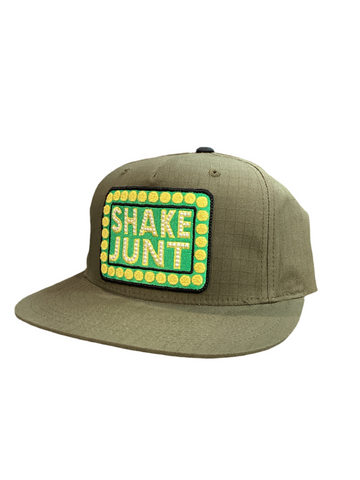 Shake Junt 'Box Logo' Ripstop 5-Panel Snapback Cap - Olive