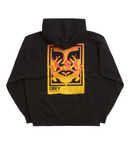 Obey 'Icon Stencil Flame' Hoodie - Black