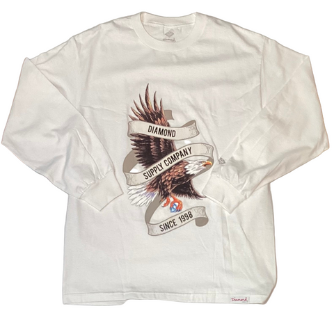 Diamond Supply Co. 'Eagle' L/S Tee - White