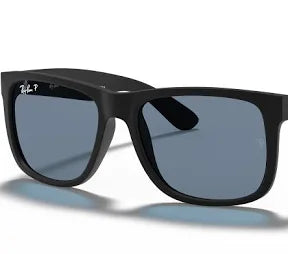 Ray-Ban 'Justin' Sunglasses - Rubber Black / Dark Blue (ORB4165)