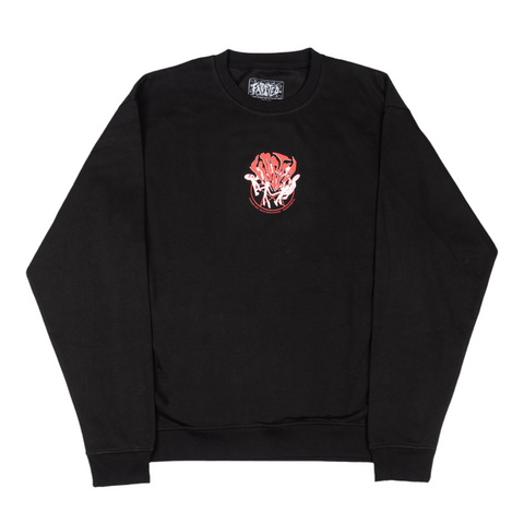Frosted 'Starcult Graphic' Crewneck - Black