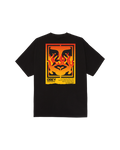 Obey 'Icon Stencil Flame' Tee - Black
