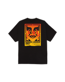 Obey 'Icon Stencil Flame' Tee - Black