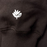 Magenta 'Script' Crewneck - Chocolate