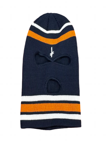 Deathwish Ski Mask - Navy/Gold/White
