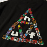 HUF x Spitfire 'Sticker Triple Triangle' Tee - Black