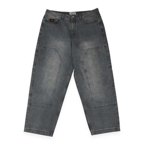 Frosted 'Carpenter' Baggy Jeans - Faded Black
