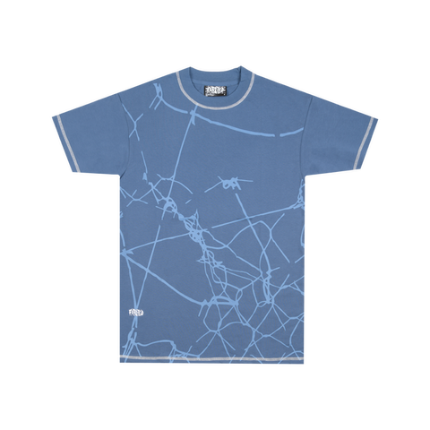 Frosted 'Wire' Tee - Navy