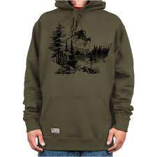 Red Dragon 'CDN' Hoodie - Military Green