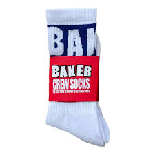 Baker 'Bloc Crew' Socks - Blue/White