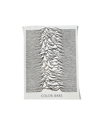 Color Bars 'Reflective Mountain' Sticker - White