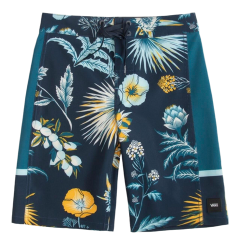 Vans 'Side Bar' Boardshorts - Blue/Yellow (Kids)