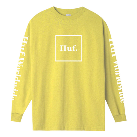 HUF 'Domestic' L/S Tee - Lemon
