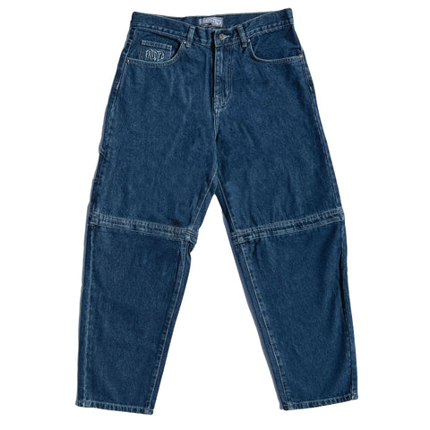 Frosted 'Transformer' Baggy Pants - Navy Blue