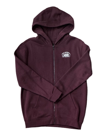 Vans 'Bolt Action' Zip-Up Hoodie - Burgundy (Kids)