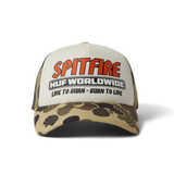 HUF x Spitfire 'Burn Forever' Trucker Cap - Camo