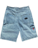 Red Dragon 'Mechanizer' Baggy Jean Shorts - Stone Wash