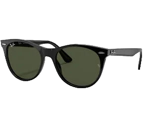 Ray-Ban 'Wayfarer II' Sunglasses Black / G-15 Green (ORB2185)