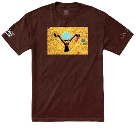 Color Bars x Looney Tunes 'Riches' Tee - Brown