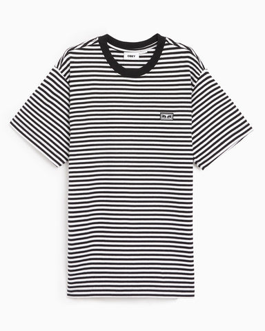 Obey 'Established Works Eyes Stripped' Tee - Black/White