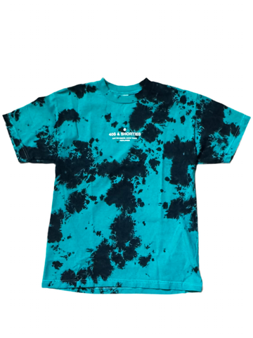 40’s & Shorties 'General Logo' Tee - Green Tie-Dye/Navy