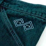 Magenta 'Ledge' Denim Baggy Jeans - Teal